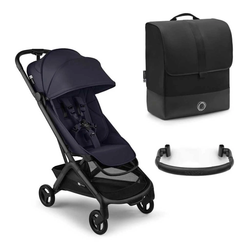 Bugaboo Butterfly 2 Compact Travel Stroller with Travel Bag and Bumper Bar - Deep Indigo