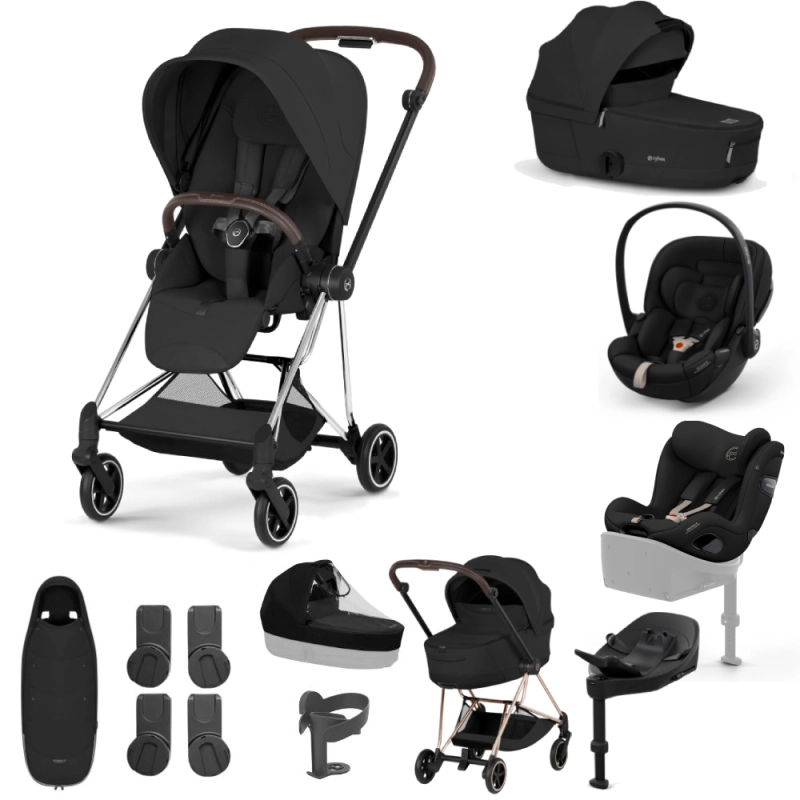Cybex Mios Ultimate Birth & Beyond Bundle - Chrome Brown/Sepia Black