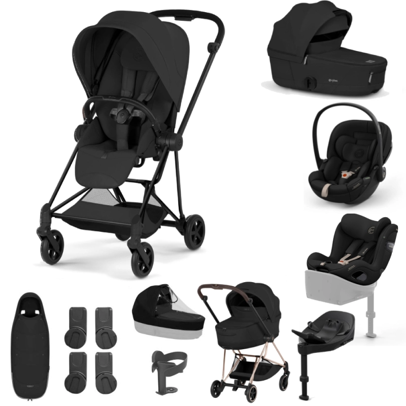 Cybex Mios Ultimate Birth & Beyond Bundle - Matt Black/Sepia Black