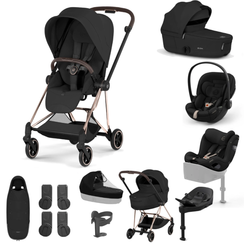 Cybex Mios Ultimate Birth & Beyond Bundle - Rose Gold/Sepia Black