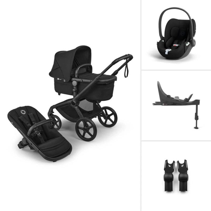 Bugaboo Fox 5 Renew (Cybex Cloud T) Travel System Bundle - Black /Black