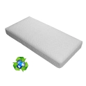 Ventalux Non Allergenic Quilted Covered Solid Polyester Fibre Mattress-White (140x70)