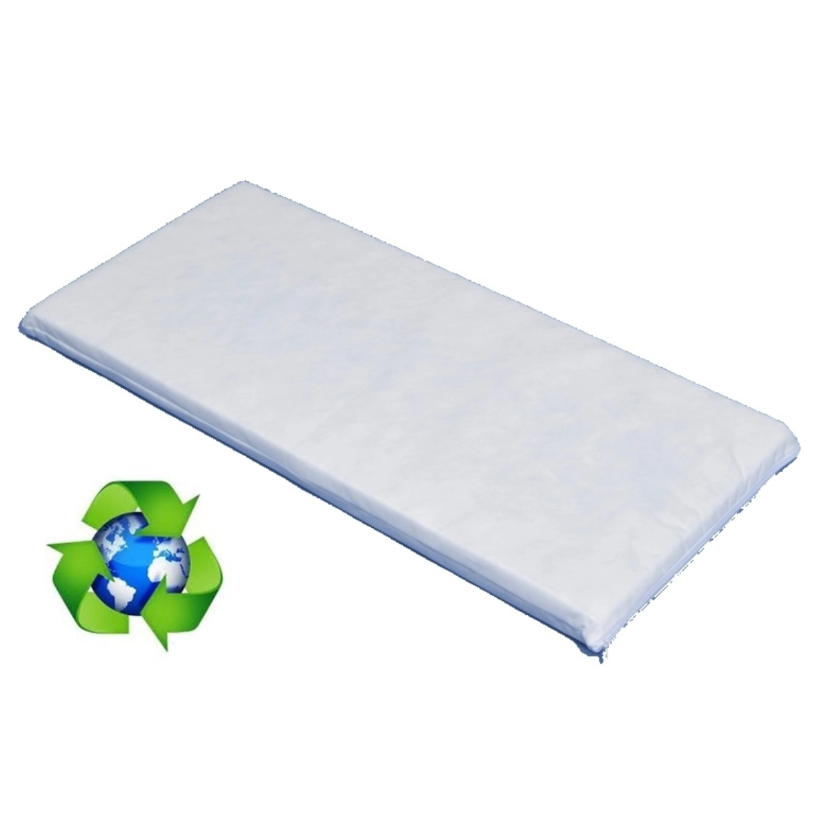 Image of Ventalux Non Allergenic Square Crib mattress-White (84x43)
