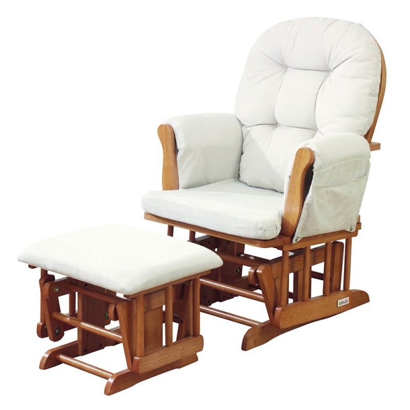 Kub Haywood Glider Nursing Chair and Stool-Natural 