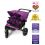 Out n About Nipper Double 360 V4 Stroller-Purple Punch + Free Shopping Basket Worth Â£ 24.95