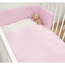 Kiddies Kingdom Marshmallow Cot/Cotbed LUXURY Quilt & Bumper Bedding Set-Pink