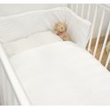 Kiddies Kingdome Marshmallow Cot/Cotbed LUXURY Quilt & Bumper Bedding Set-Cream