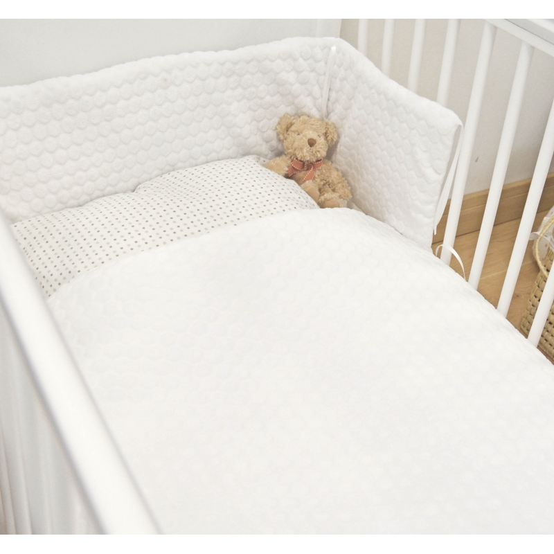 Kiddies Kingdome Marshmallow Cot/Cotbed LUXURY Quilt & Bumper Bedding Set-Cream