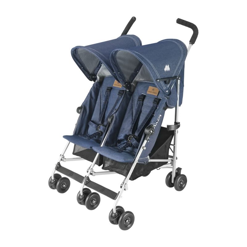 maclaren denim double stroller