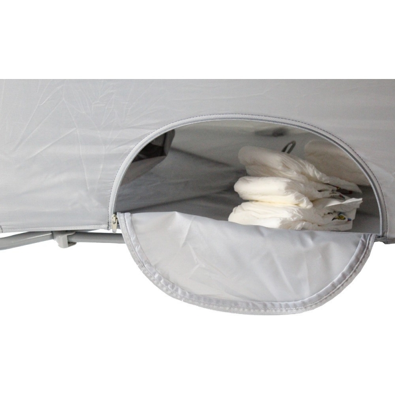 red kite travel cot grey