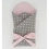 Little Babes Soft Swaddle Wraps-White Stars With Powder Pink
