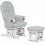 Tutti Bambini GC35 Recliner Glider Chair & Stool-White