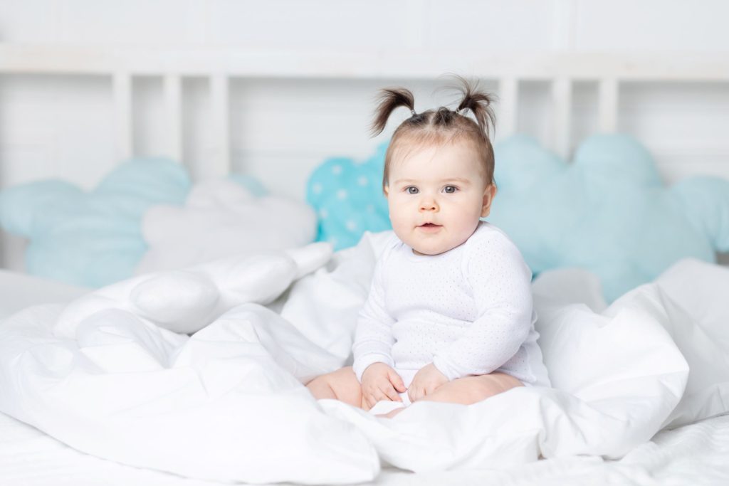 Cute little girl with pigtails